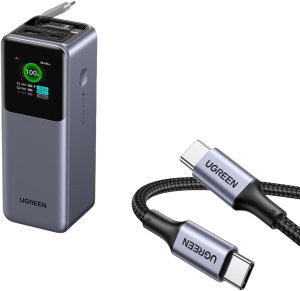 (Bundle) UGREEN Nexode 20000mAh 165W Power Bank + 2-Pack 100W USB-C Cables