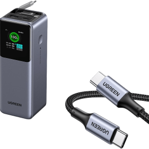 (Bundle) UGREEN Nexode 20000mAh 165W Power Bank + 2-Pack 100W USB-C Cables