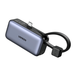 UGREEN Mini Power Bank 5000mAh 22.5W with Built-in Cable