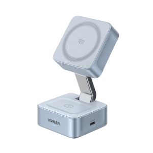 UGREEN MagFlow 2-in-1 Magnetic Wireless Charger (Qi2 25W. MagSafe-Compatible)