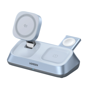 UGREEN MagFlow 3-in-1 Magnetic Wireless Charger (Qi2 25W. MagSafe-Compatible)